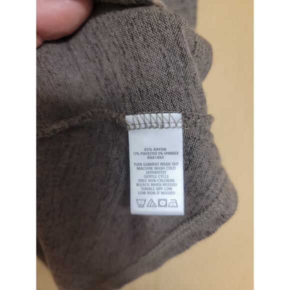 Anybody Lounge Asymmetric Sweater Brown I Am Inspired sz XL Oversize Lightweight - Picture 4 of 5